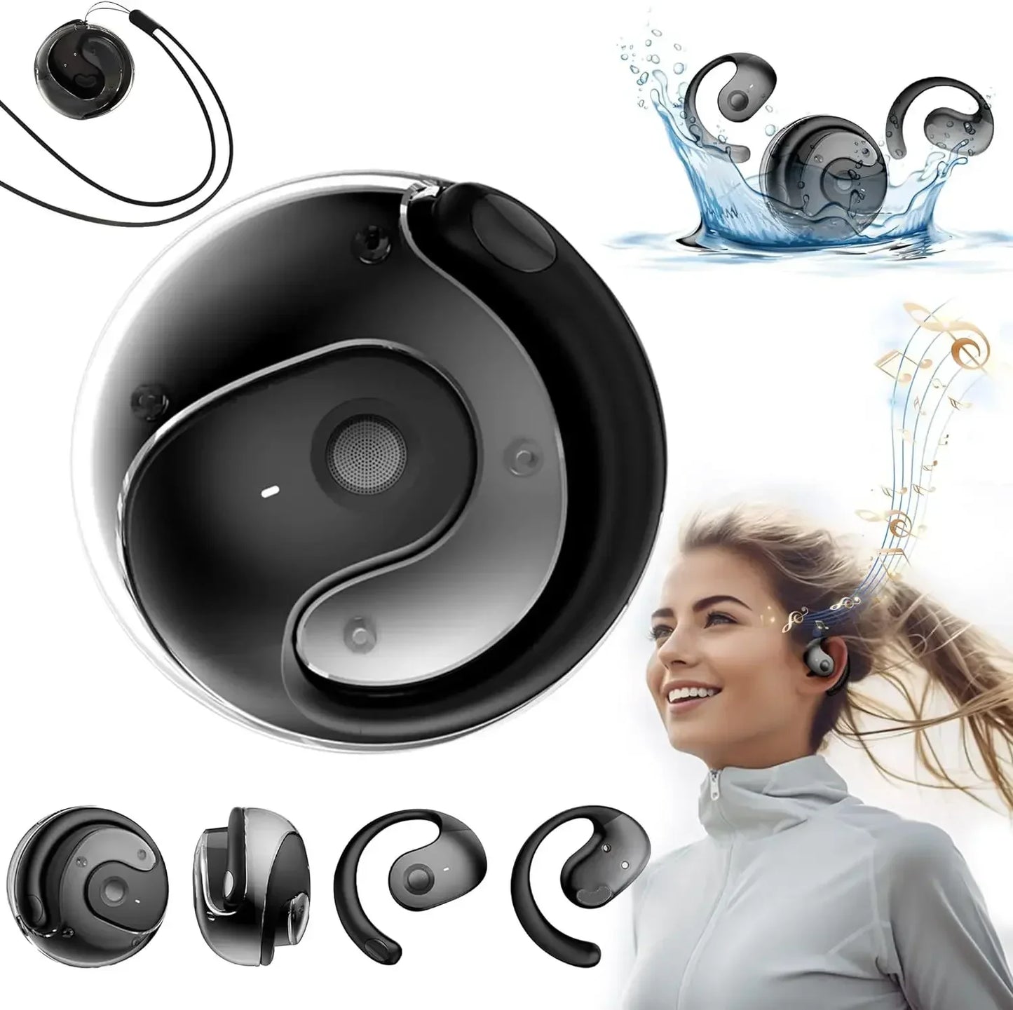 OWS casque sans fil Bluetooth casque avec microphones HiFi stéréo son écouteurs Smart Touch sport étanche écouteurs pour téléphone