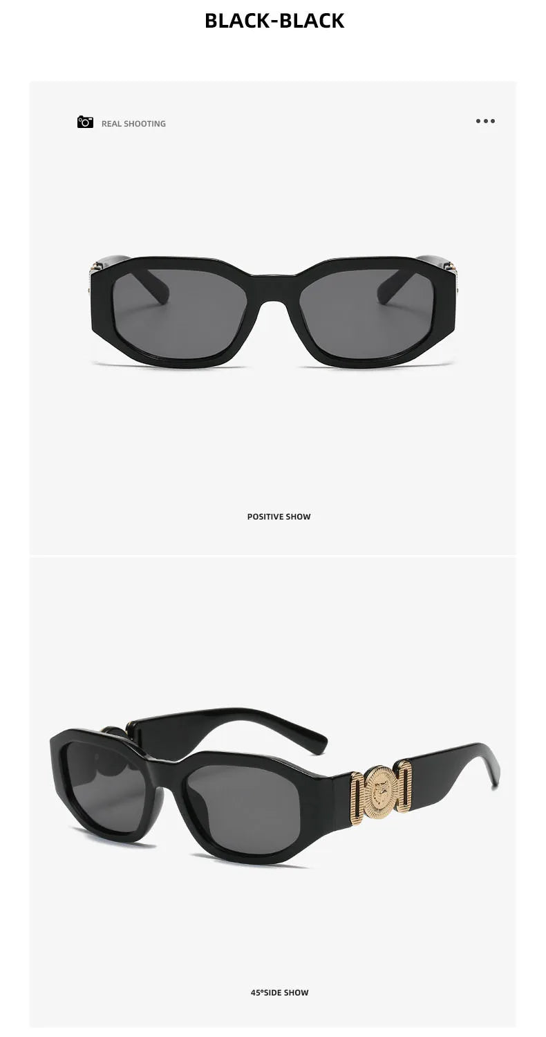 Femmes D'été Lunettes De Soleil Rectangle Lunettes De Soleil Mode Irrégulière Unique Designer Lunettes