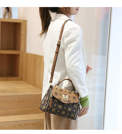 Sac à bandoulière imprimé de luxe pour femme, design de mode, accessoires en métal, marque initiée, sac à main féminin