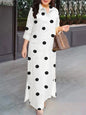Eleagnt à pois femmes Robe grande taille été Robe d'été 2025 ZANZEA mode revers cou 3/4 manches Baggy travail robes Robe Femme