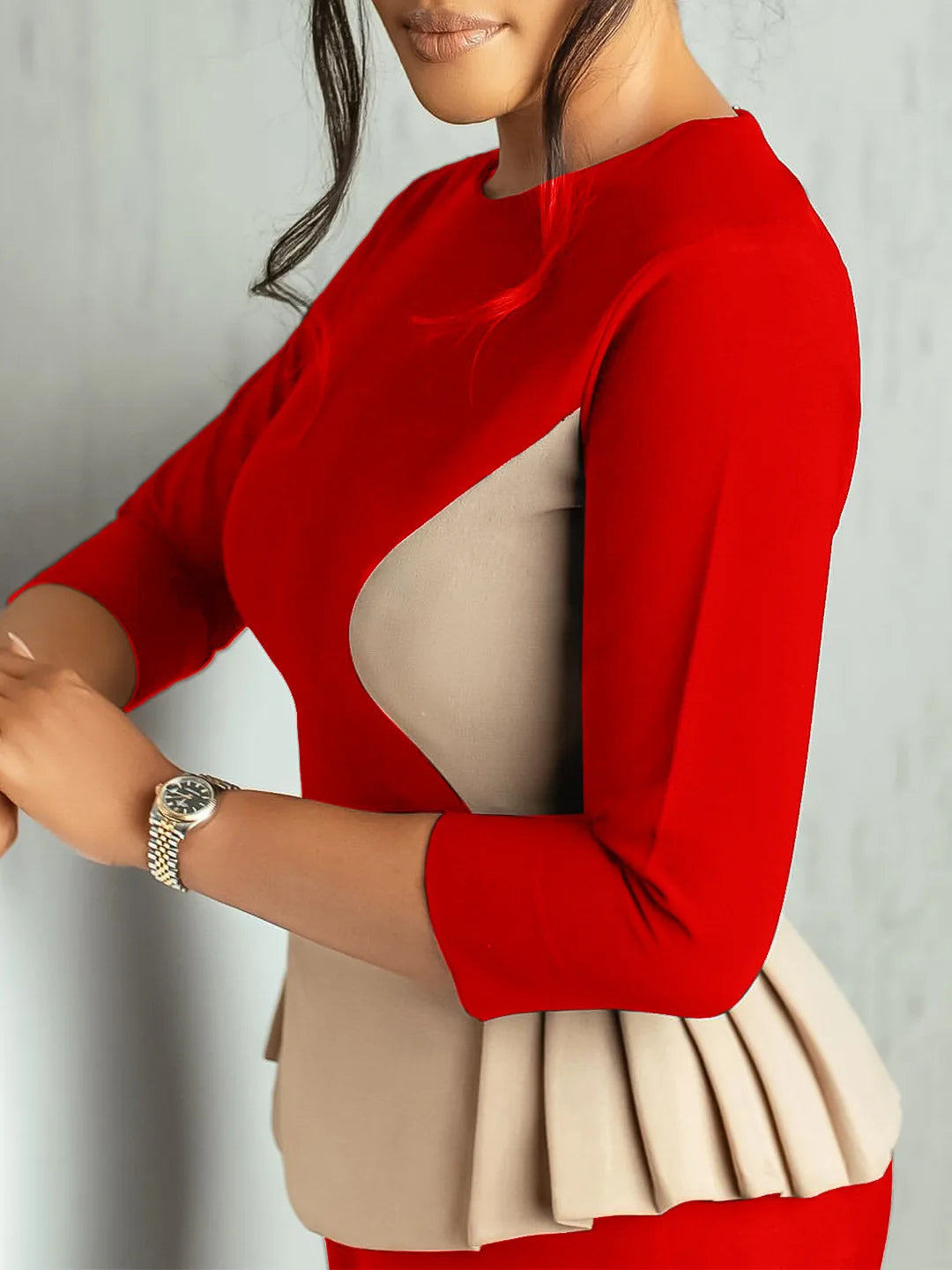 Robe de banlieue pour femmes, nouvelle mode automne et hiver, tempérament élégant, couleur, sac de banlieue, fesse