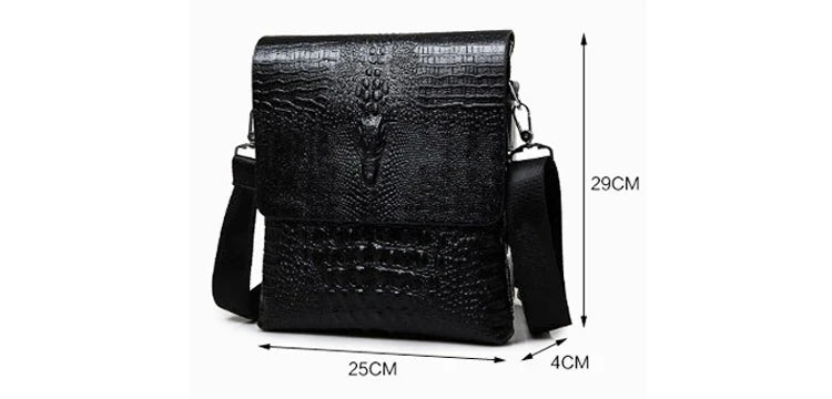 Marque de luxe sac de messager hommes en cuir affaires Alligator sac à bandoulière mâle sacoche décontractée Crocodile Grain sac à bandoulière pour hommes