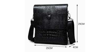 Marque de luxe sac de messager hommes en cuir affaires Alligator sac à bandoulière mâle sacoche décontractée Crocodile Grain sac à bandoulière pour hommes