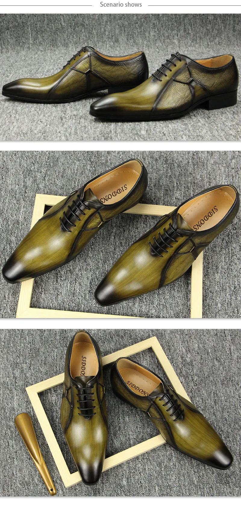 Chaussures en cuir Oxfords pour hommes, chaussures de bureau formelles, sociales, élégantes, à la mode, à bout pointu, pour fête de mariage, robe de bureau de haute qualité