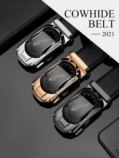 Ceinture de construction automatique pour hommes, travail d'affaires, décontracté, luxe, designer, marque célèbre, mâle pour jeans, bracelet en cuir PU, ZD2203