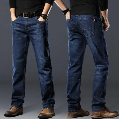 Jeans droits baggy pour hommes, pantalons de cow-boy classiques, jjdenim régulier, tuyau serré élastique, décontracté, taille basse, empilé goth xs