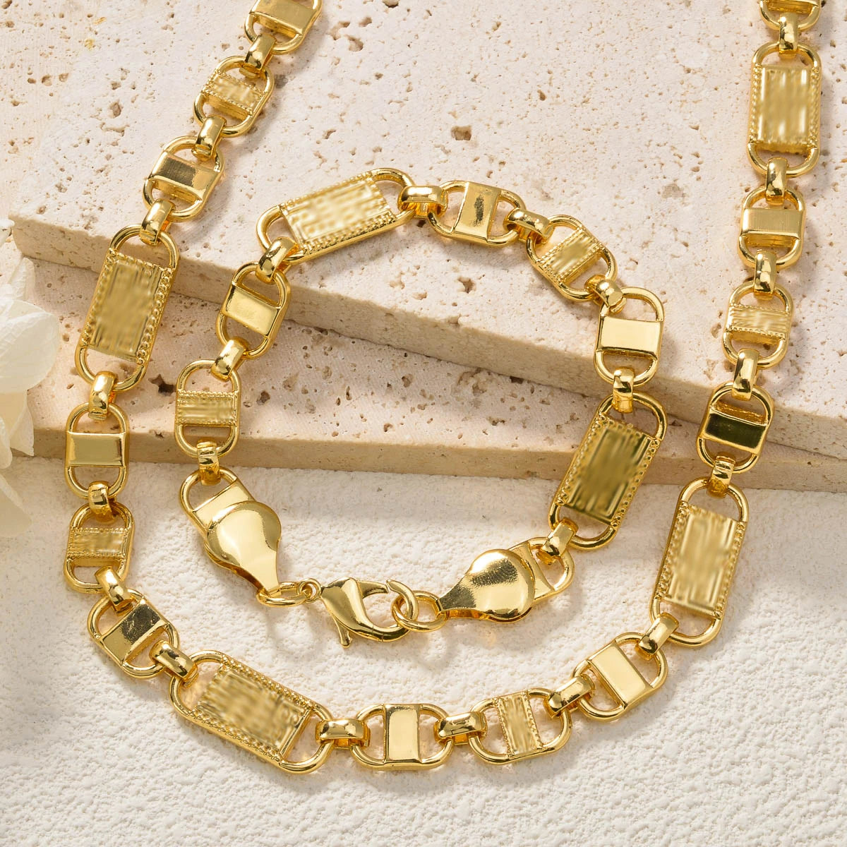 ZEADear – ensemble de bijoux pour hommes et femmes, collier de bonne qualité, Bracelet, chaînes de couleur or, maillons, cadeau de fête pour amis, nouvelle collection 2024