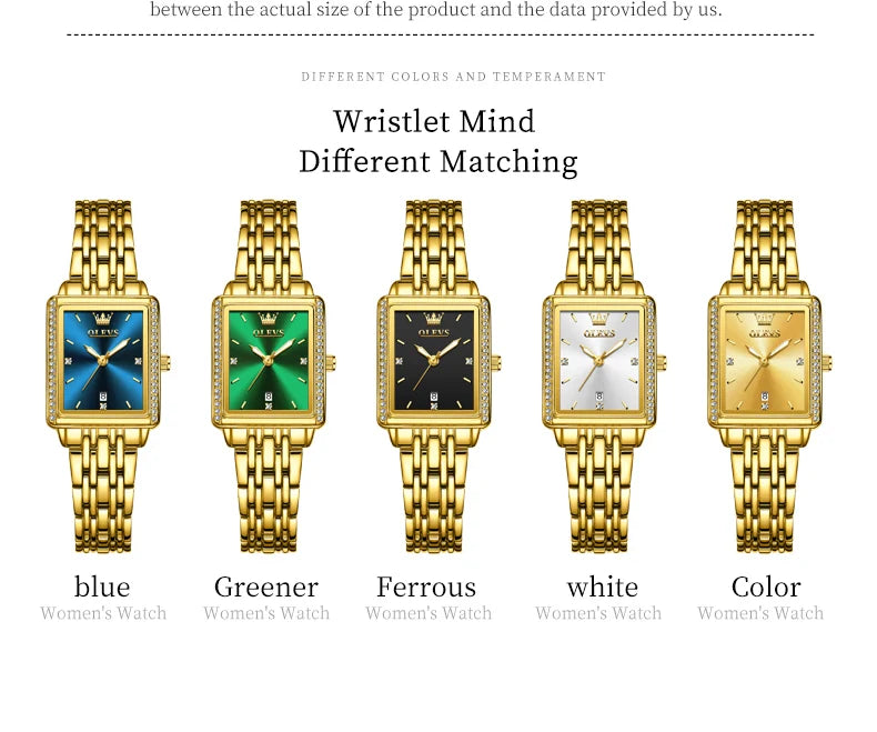 OLEVS-Montre-bracelet à quartz étanche élégante pour femme, date automatique, marque supérieure, montre originale pour femme, luxe, 9995, 2025