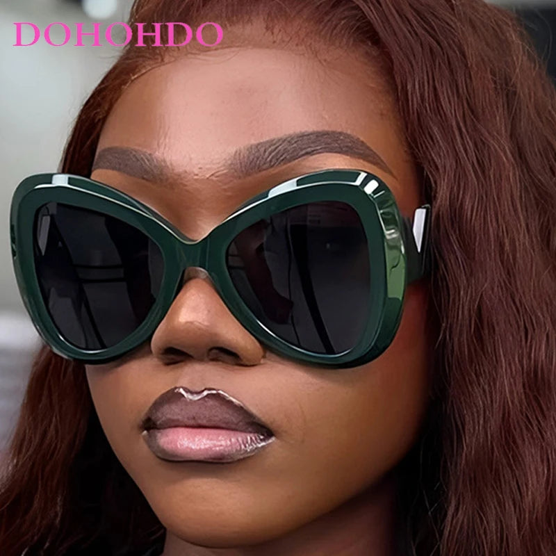 2025 nouvelle mode grand cadre oeil de chat papillon femmes lunettes de soleil de luxe concepteur hommes lunettes de soleil en plein air voyage lunettes femme UV400