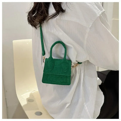 Sac à main en feutre coloré pour femme, mini sacs à main, sac à bandoulière, motif pierre, initié