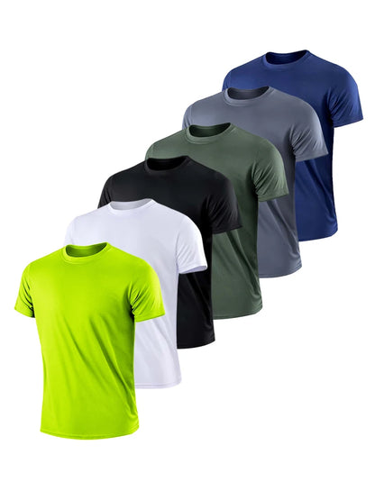 T-shirt de sport à séchage rapide ultraléger pour homme, haut léger, respirant, solide, document, entraînement de fitness, entraînement, course à pied, salle de sport