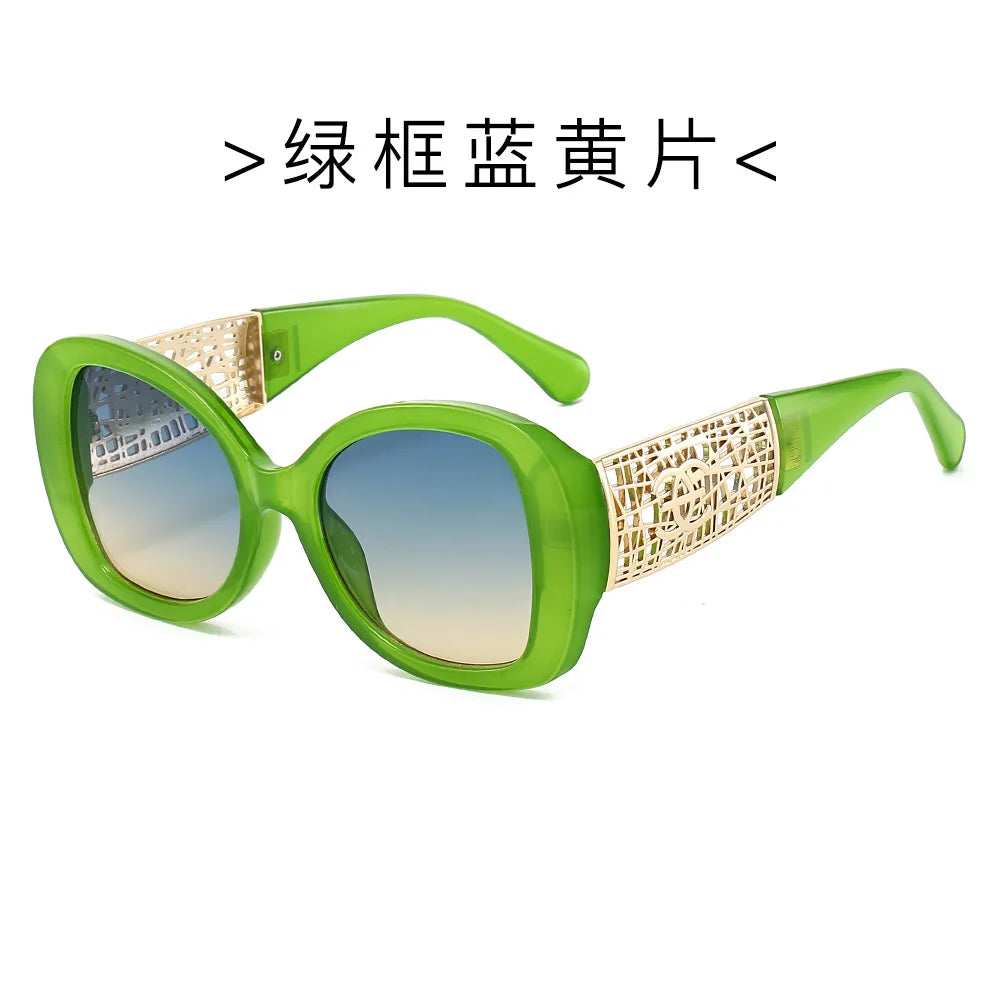 Lunettes de soleil tendance haut de gamme pour femmes et hommes, résistantes aux UV, rétro, personnalisées pour l'extérieur