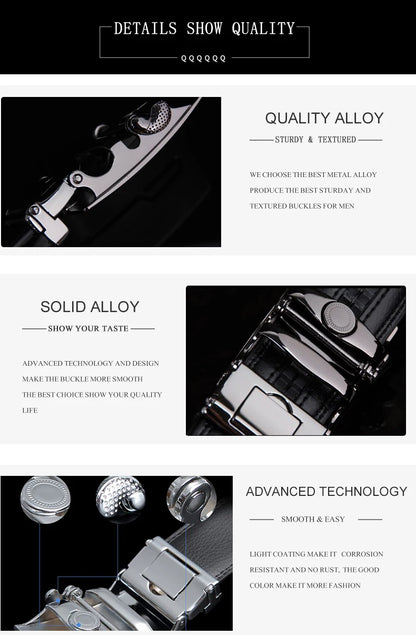 Ceinture en alliage métallique pour hommes, 3.5cm, boucle automatique à dégagement rapide, Clip de ceinture d'affaires, sans trous, boucle de ceinture en cuir bleu rouge