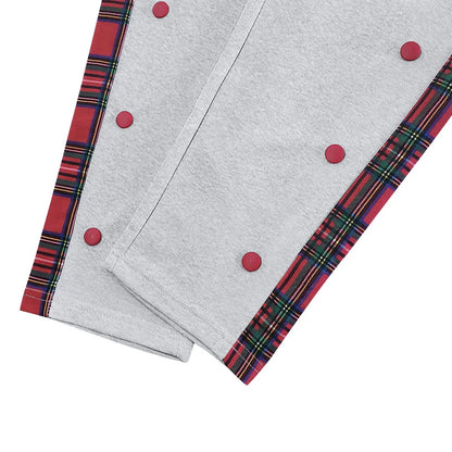 Pantalon en patchwork rayé pour homme, bouton latéral vintage, chimproximity, adt Straight fjMen, pantalon décontracté, printemps, automne, 2025