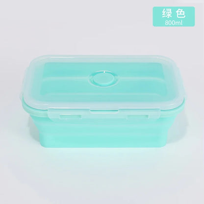 Conteneurs de stockage des aliments pliables 4PS avec couvercles et évent, ensemble de conteneurs de préparation des repas pliables en Silicone empilables de cuisine pour