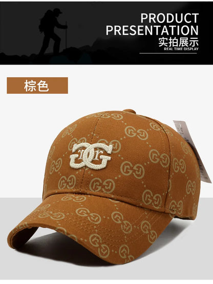 Casquette de baseball version coréenne pour hommes et femmes, chapeau à fleurs anciennes, plein de lettres ins, tendance, nouvelle collection printemps et été 2025