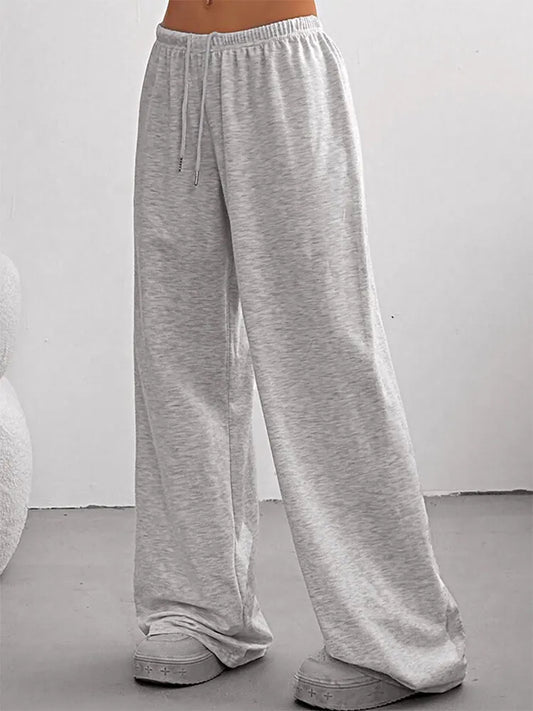 Nouveau pantalon femme Streetwear mode été mode à lacets décontracté mince polyvalent pantalon élégant dame tricoté vêtements de sport