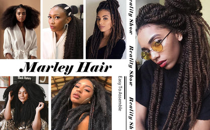 Karida Marley torsion tressage cheveux Crochet synthétique élastique Afro torsion Crochet cheveux Kanekalon Fiber pour tressage Extensions de cheveux