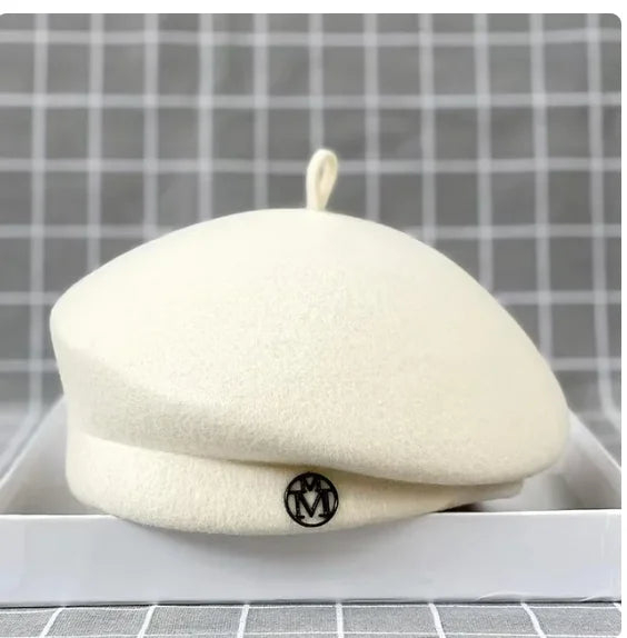 Classique dames béret chapeau fantaisie laine feutre chapeau plus chaud hiver chapeau casquette blanc noir femmes Fedora chapeau fascinateur pilulier chapeau formel