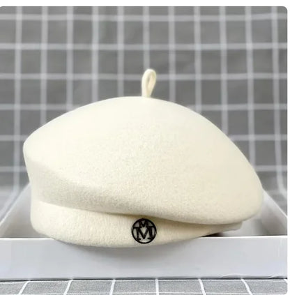 Classique dames béret chapeau fantaisie laine feutre chapeau plus chaud hiver chapeau casquette blanc noir femmes Fedora chapeau fascinateur pilulier chapeau formel