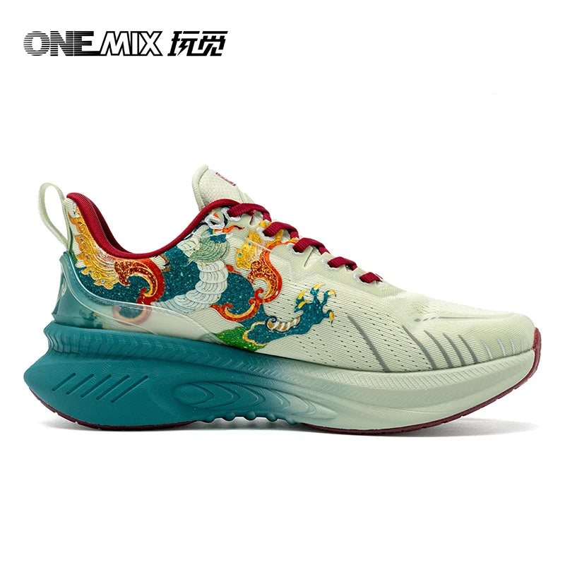Onemix Designers originaux Style chinois chaussures de course pour hommes de luxe femmes chaussures respirant chaussures de sport mâle en plein air Sneaker