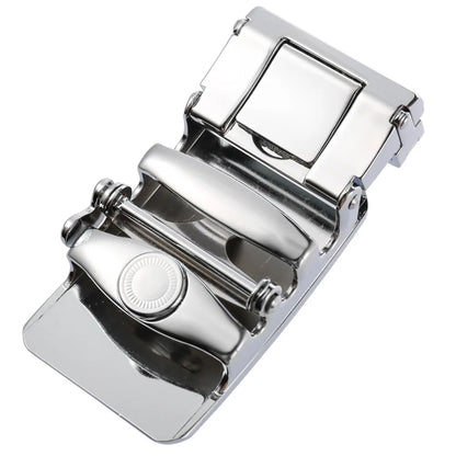 Ceinture en alliage métallique pour hommes, 3.5cm, boucle automatique à dégagement rapide, Clip de ceinture d'affaires, sans trous, boucle de ceinture en cuir bleu rouge