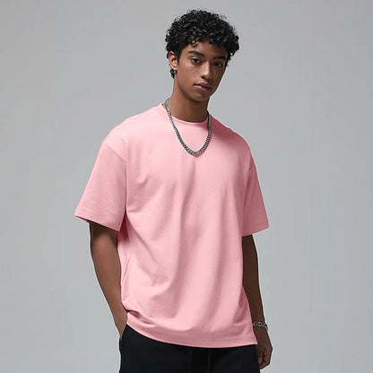 100 T shirt en coton lourd pour hommes et femmes, Tops à manches courtes, Tee shirts solides et surdimensionnés, vêtements de qualité 6.8oz 230gsm