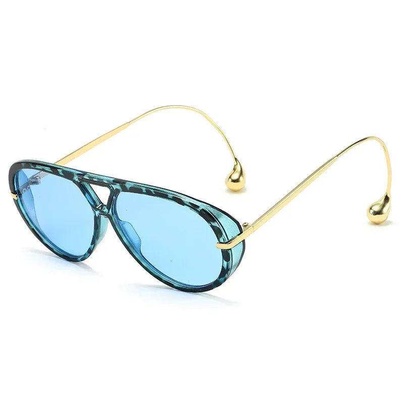 Marque de luxe concepteur surdimensionné pilote lunettes de soleil femmes pour hommes 2025 populaire Vintage lunettes de soleil Punk Double pont lunettes