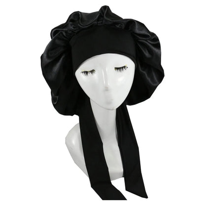 Nouveau bonnet de cheveux en Satin pour dormir, Invisible, plat, Imitation soie, rond, soins capillaires pour femmes, couvre-chef, bouton de réglage de cérémonie, chapeau de nuit