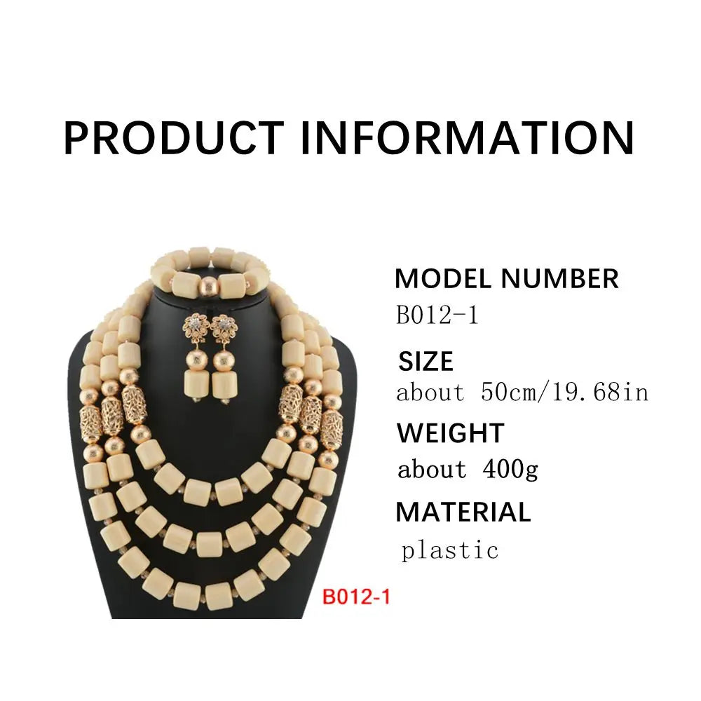 Ensemble de bijoux de mariée en corail artificiel, ensemble de colliers de perles africaines et nigérianes