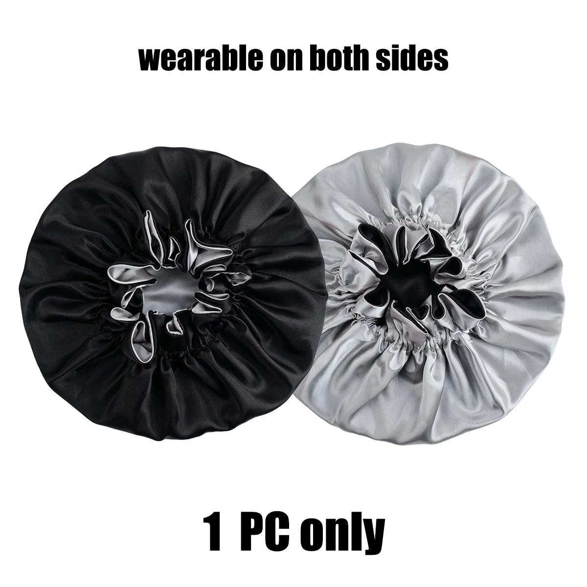 Bonnet de cheveux minimaliste Double couche en Satin, 1 pièce, bonnets de sommeil pouvant être portées des deux côtés, casquette polyvalente pour hommes/femmes