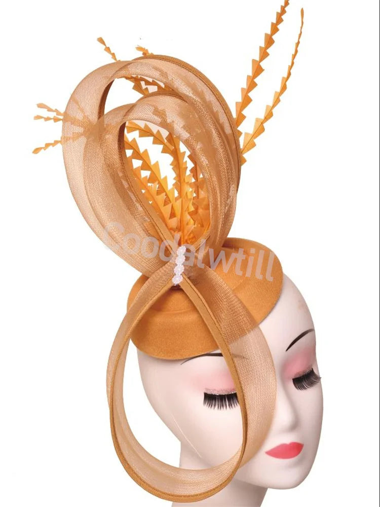 Plume Derbr Fascinator chapeaux femmes Vintage église pilulier casquette bandeau dames élégant Cocktail Kentucky casque Fascinators