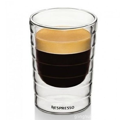 Nespresso tasse à café résistant à la chaleur Double paroi thé verre tasse bière café à la main créatif boisson froide verres transparents
