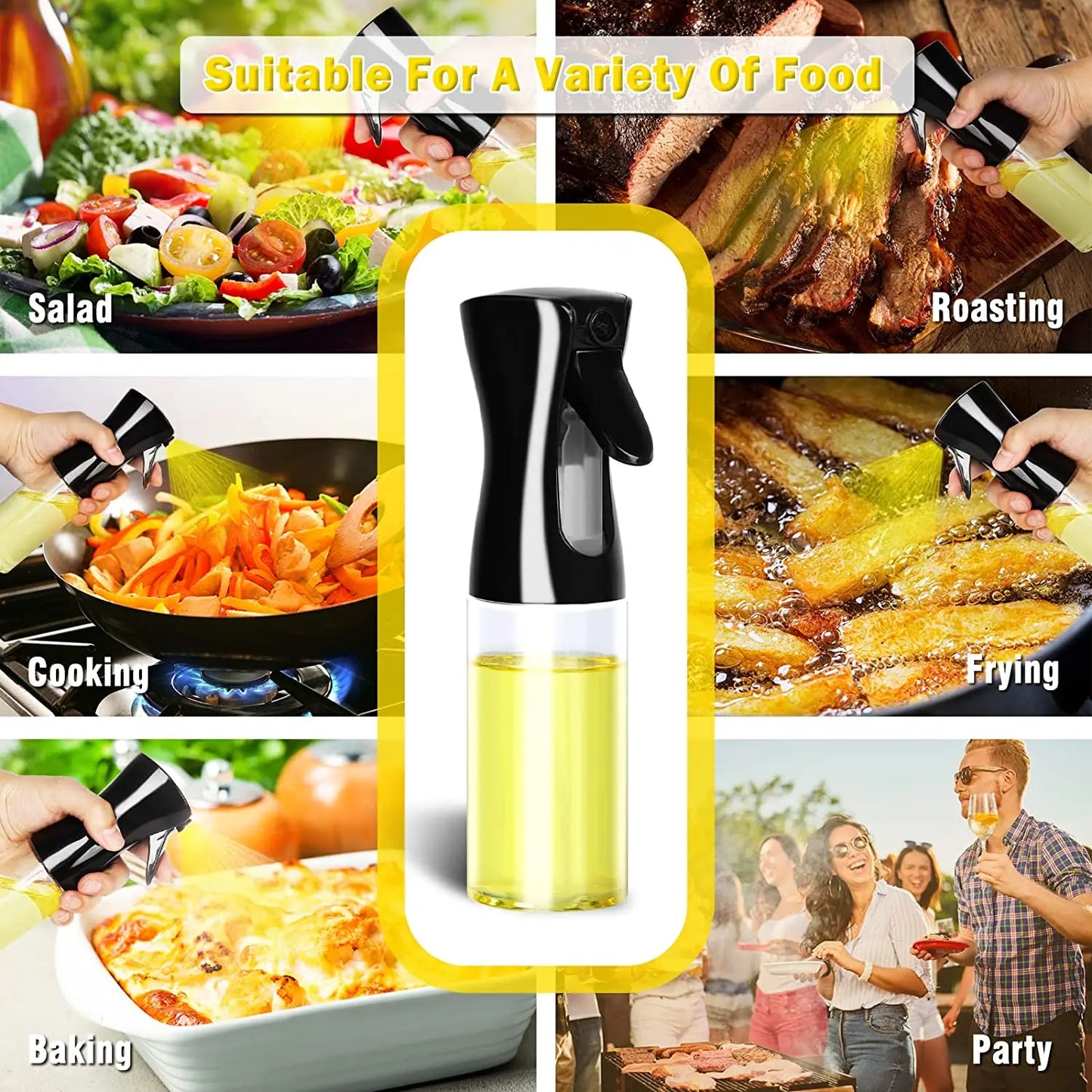 200/300/500ml bouteille de pulvérisation d'huile BBQ cuisson pulvérisateur d'huile d'olive cuisine cuisson huile Spray bouteille vide bouteille de vinaigre brosse à huile