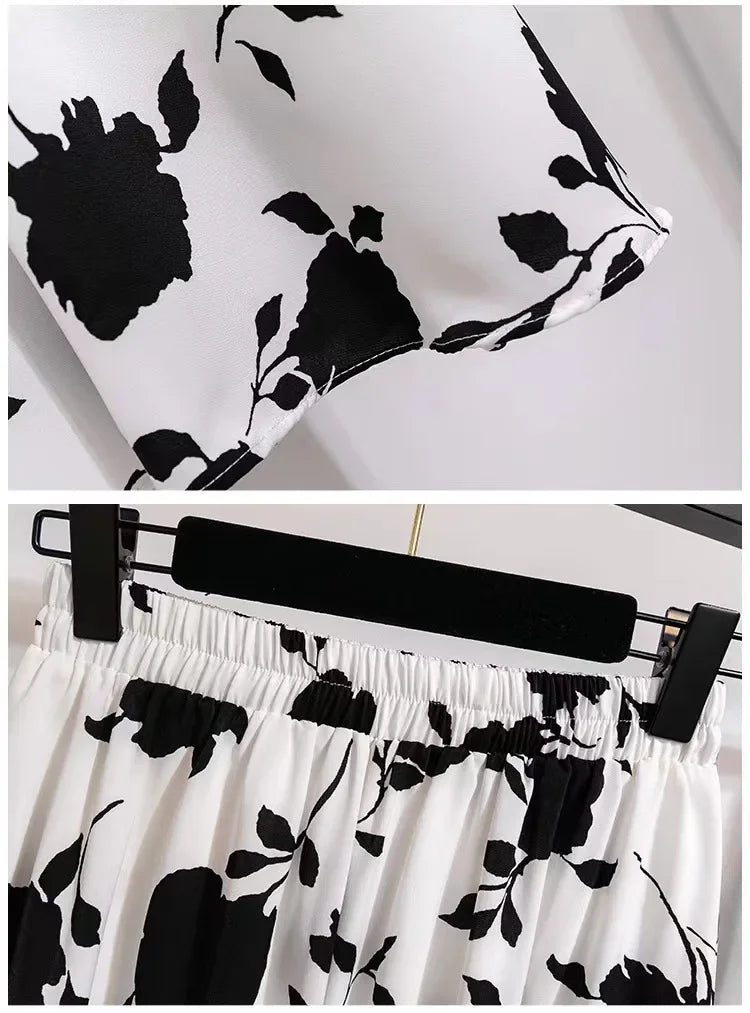 Grande taille femmes taille haute minceur hanche couvrant Maxi jupe été à la mode Rose demi-longueur jupe princesse manches Polo Nec