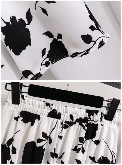 Grande taille femmes taille haute minceur hanche couvrant Maxi jupe été à la mode Rose demi-longueur jupe princesse manches Polo Nec