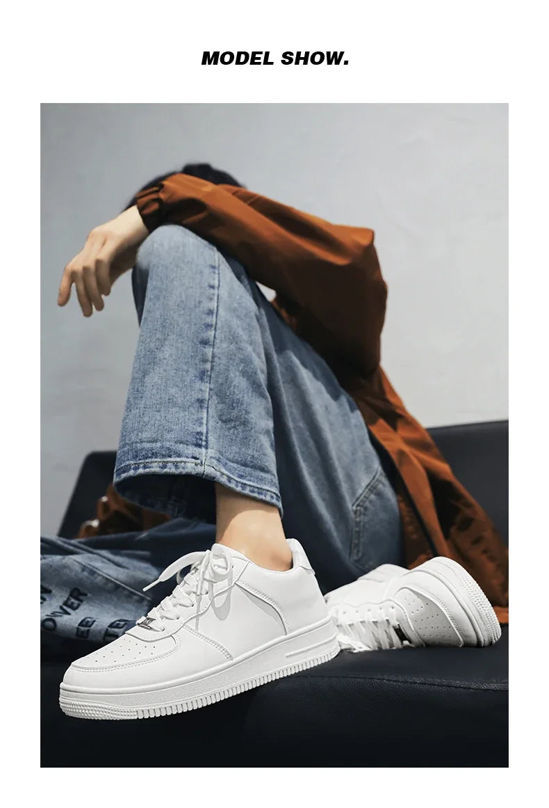 2025 printemps nouvelles chaussures pour hommes chaussures fines respirantes antidérapantes petites chaussures blanches tendance chaussures de course décontractées