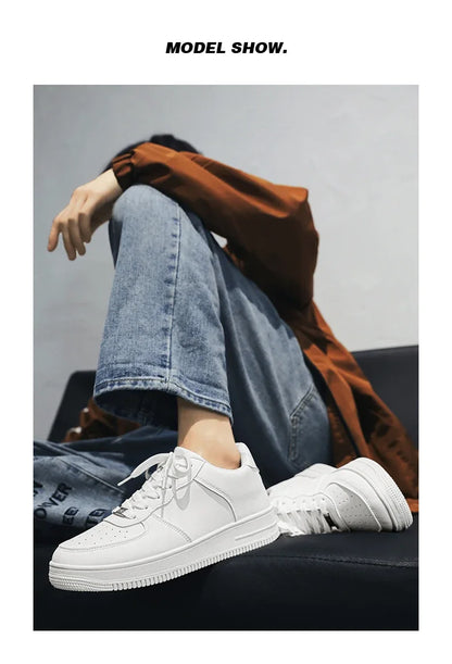 2025 printemps nouvelles chaussures pour hommes chaussures fines respirantes antidérapantes petites chaussures blanches tendance chaussures de course décontractées