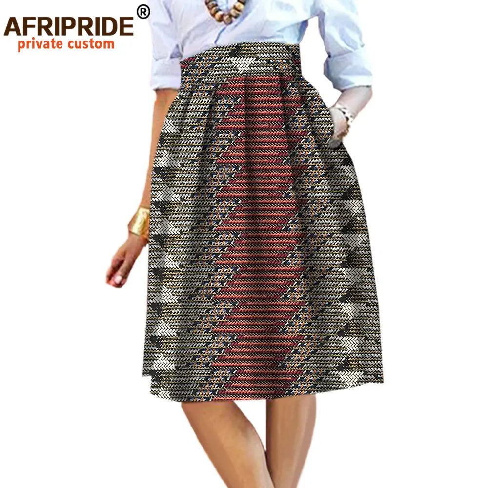 2025 été Original Style africain vêtement jupe Midi pour les femmes privé personnalisé de haute qualité Batik coton Femmal vêtements A 722704