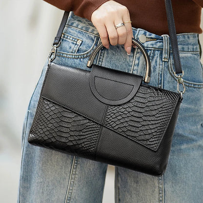 Sac à bandoulière en cuir synthétique PU pour femmes, sac à main et bourse à rabat à motif d'alligator pour dîner de mariage décontracté