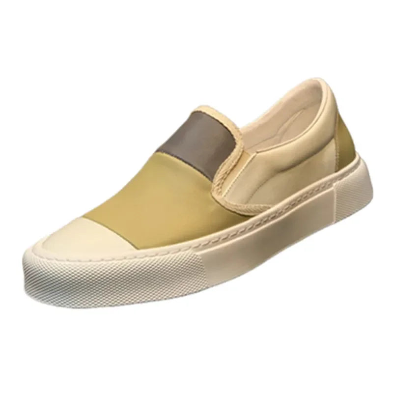 Mocassins plats en cuir véritable pour hommes, chaussures basses respirantes, design de nuit de documents, haute qualité, mode