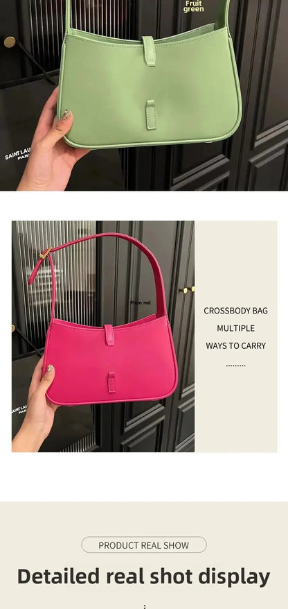 Nouveau 2025 sac à main pour femmes simple épaule sous les bras mode Hobo rétro pratique petite Niche en cuir PU doublure en Polyester oreiller Sh