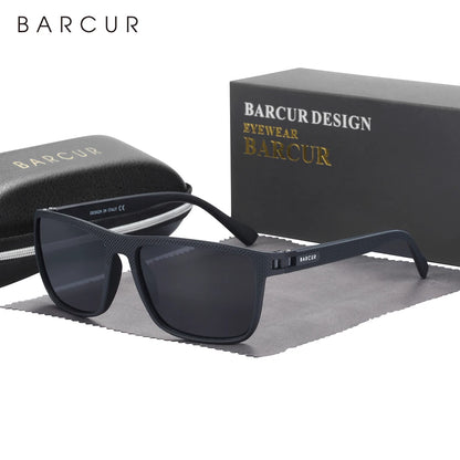BARCUR Design-Lunettes de soleil polarisées TR90 pour homme et femme, accessoire de sport léger, protection UVAB