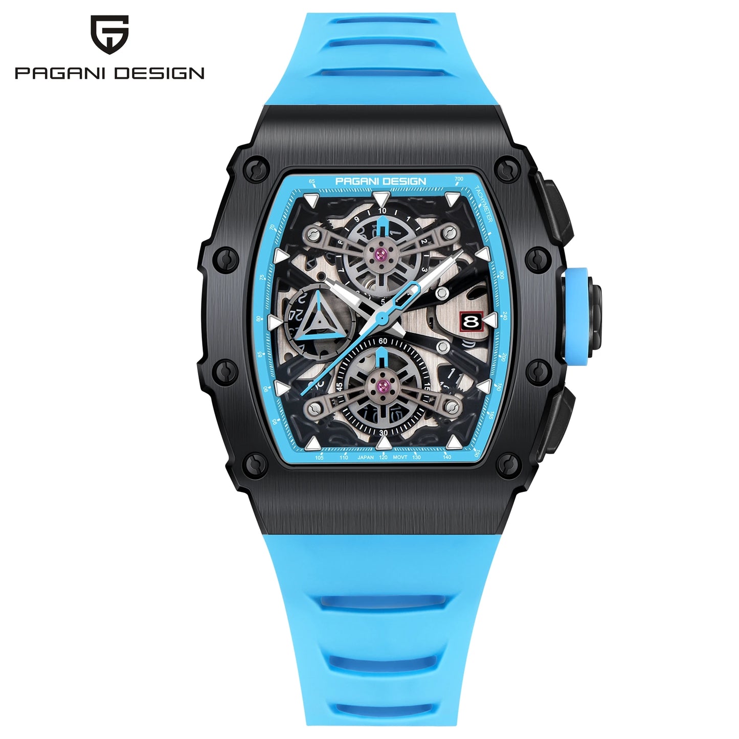 PAGANI DESIGN 2023 nouveau 40MM baril creux mode décontracté hommes montres à Quartz saphir verre montres à Quartz chronographe horloge