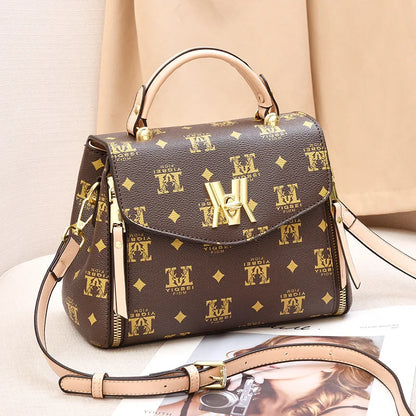 Sac à bandoulière imprimé de luxe pour femme, design de mode, accessoires en métal, marque initiée, sac à main féminin