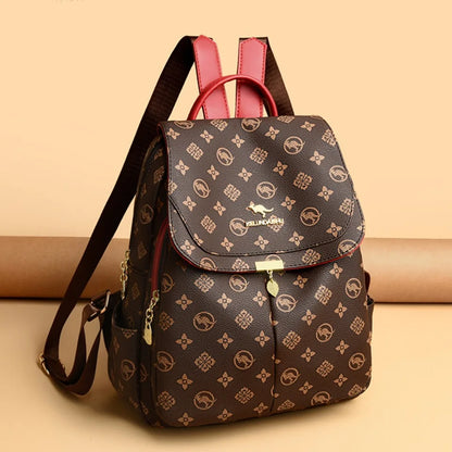 Sacs à Dos imprimés kangourou classiques Sac à Dos en Cuir Pu pour femmes Sac d'école à bandoulière pour mère Sacs à Dos Sac de transport A Dos