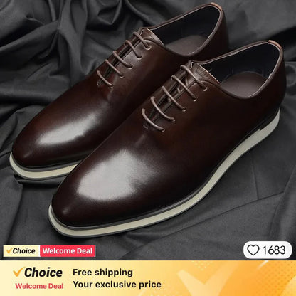 Baskets en cuir véritable naturel pour hommes, chaussures plates à lacets, élégantes, décontractées, qualité supérieure, luxe, mode automne, 03/fête, 2024