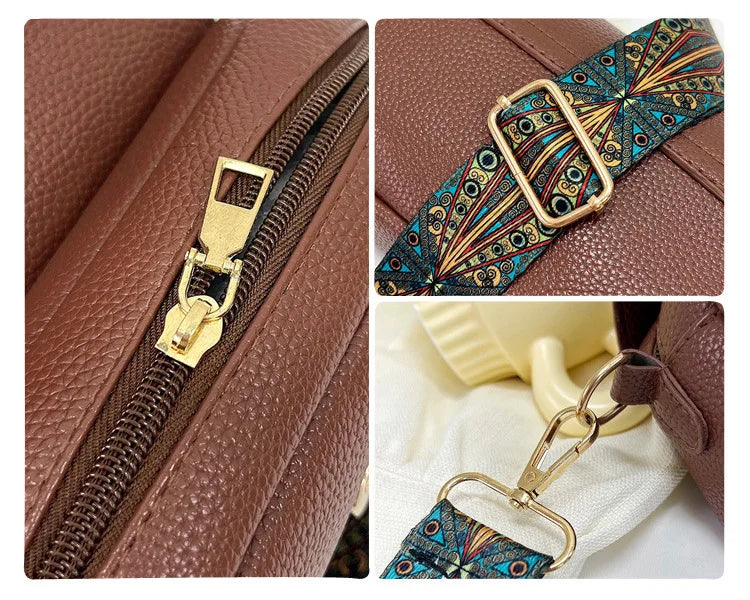 Sacs à bandoulière confortables à large sangle en cuir PU, sac à bandoulière à rabat décontracté pour femmes pour cadeaux, petits sacs à main et bourses de créateurs