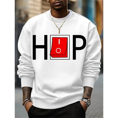 Sweat-shirt drôle à manches longues pour hommes, Streetwear rétro, Pull Hip Hop, Haut solide, Vêtements pour hommes, Harajuku, Printemps, Nouveau, Y2k PVD, 2025