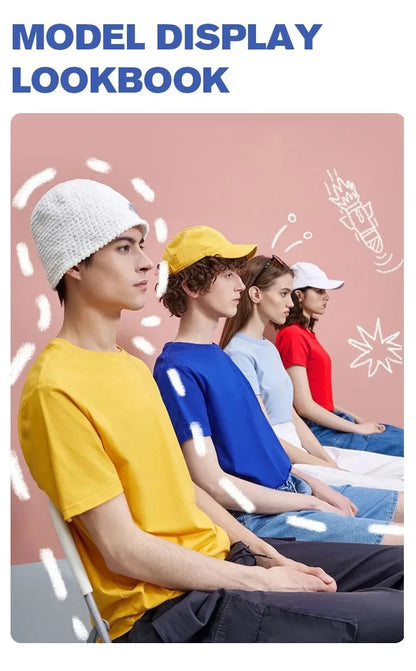 T-shirt manches courtes homme, uni et décontracté, 100% coton, 12 pièces, été